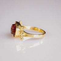 Roman Carnelian Intaglio Ring of Minerva in Victorian Gold Mount – 'Minerva' (2nd–3rd CE, Mount 19th CE) — view 5