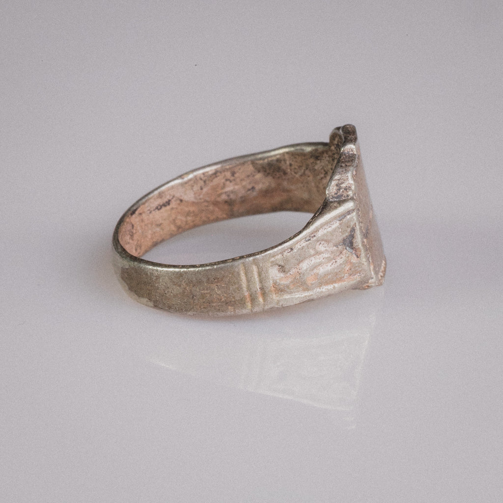 Late Medieval Silver Signet Ring with Plain Bezel – “Modestus” (14th–16th CE) – EU 62 / US 10