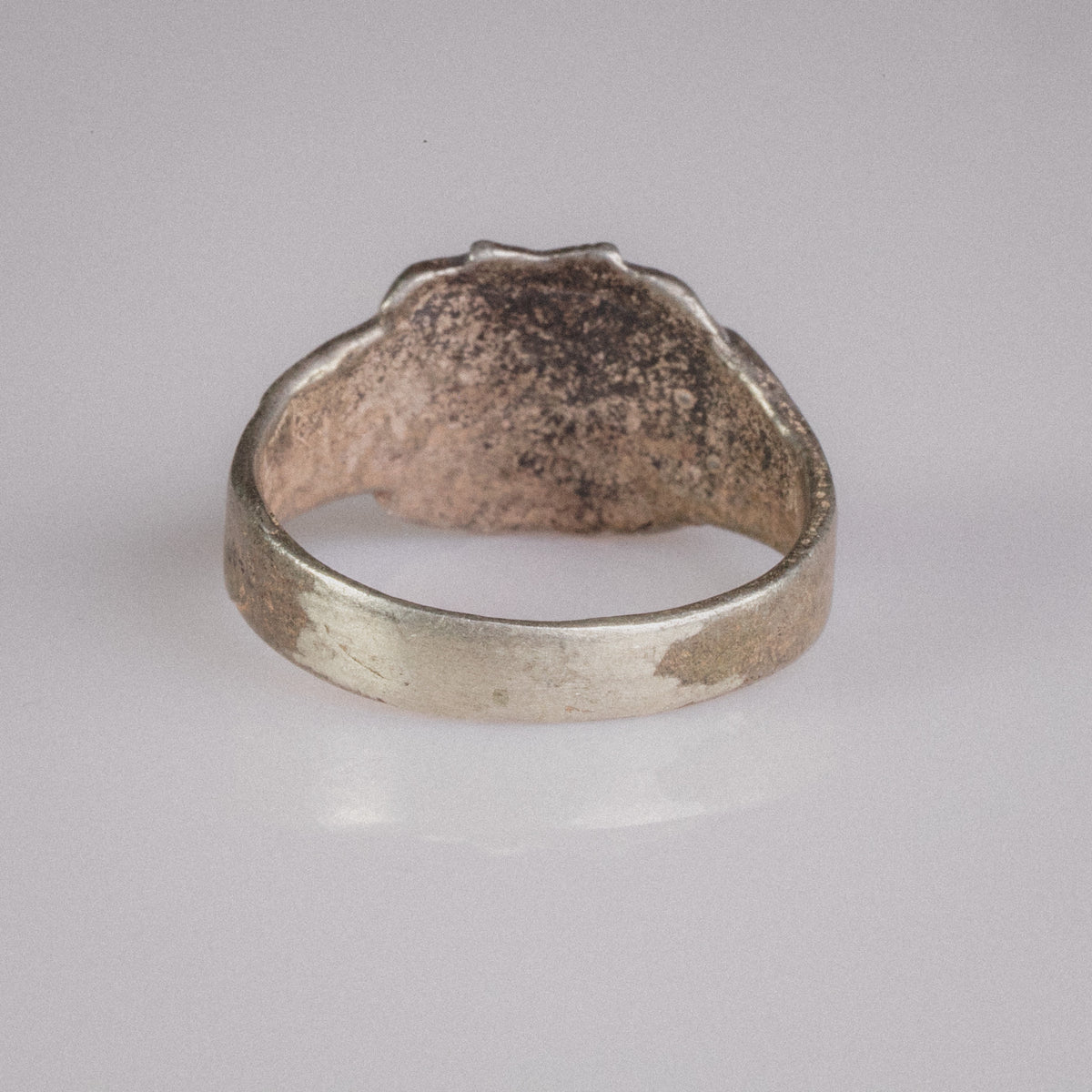 Medieval Silver Signet Ring 'Modestus' (14th-16th CE) EU 62/US 10
