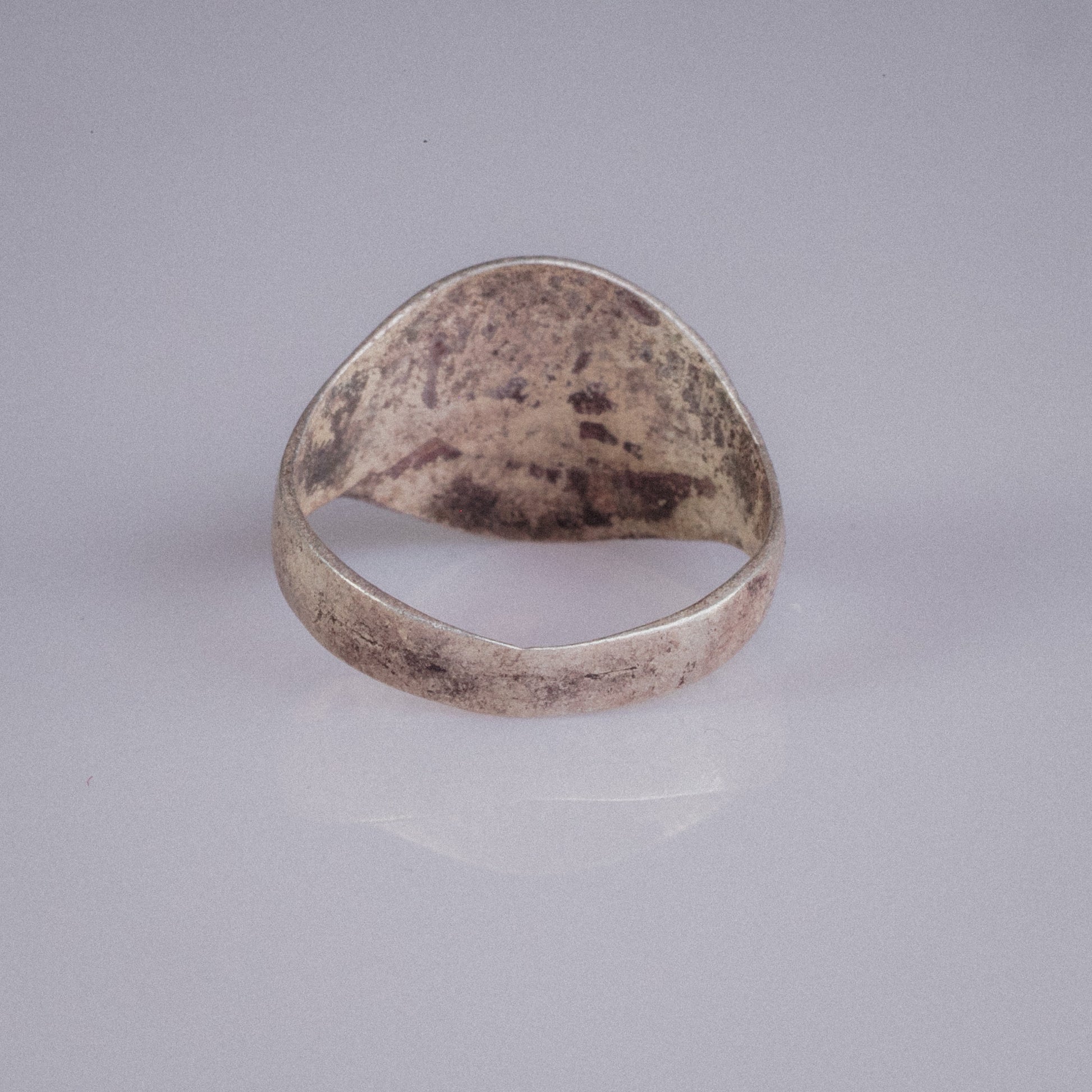 Medieval Silver Signet Ring with Bird Motif – “Aquilinus” (11th–14th CE) – EU 55 / US 7.25