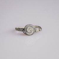 Roman Bronze Ring with Spiral Bezel – 'Spiralis' (1st–3rd CE)