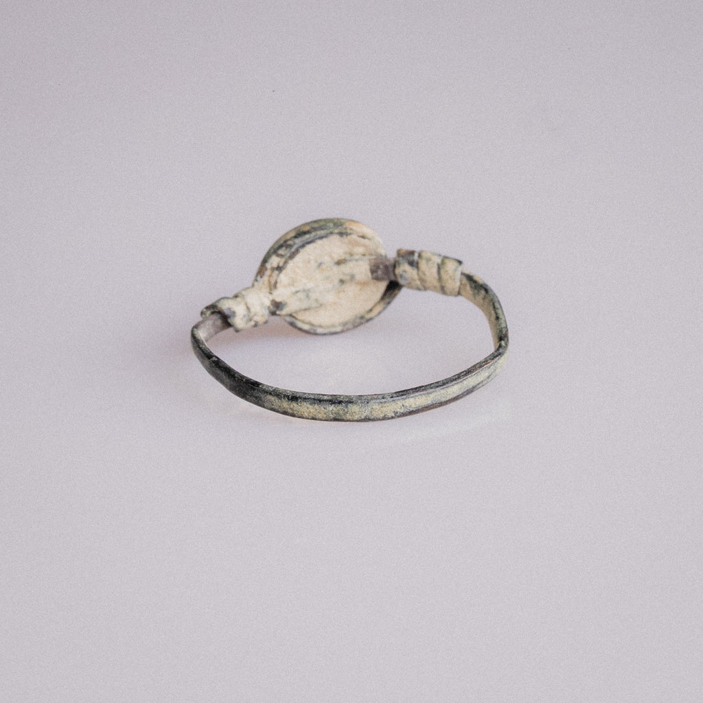 Roman Bronze Ring with Spiral Bezel – “Spiralis” (1st–3rd CE) – EU 51 / US 5.75