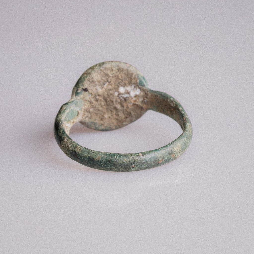 Late Roman to Early Medieval Bronze Star Signet Ring – “Stellatus” (3rd–6th CE) – EU 58 / US 8.5