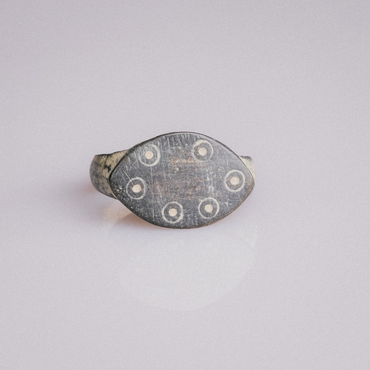 Medieval Bronze Ring 'Custodia' (8th-11th CE) EU 51/US 5.75