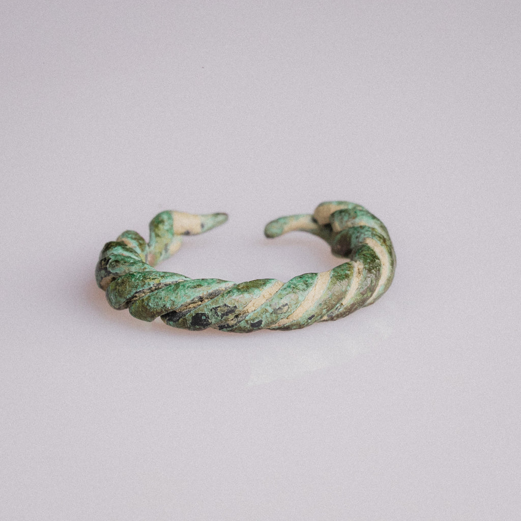 Viking Age Nordic Bronze Twisted Wire Ring – “Eirik” (8th–11th CE) – EU 54 / US 7