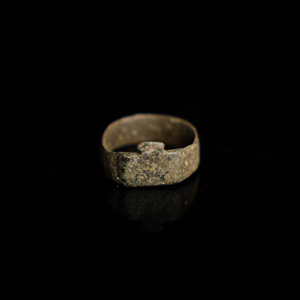'Crucis' - Restored Medieval Bronze Ring (3rd-12th C. CE)  EU 55 / US 7 Aurora Antiqua