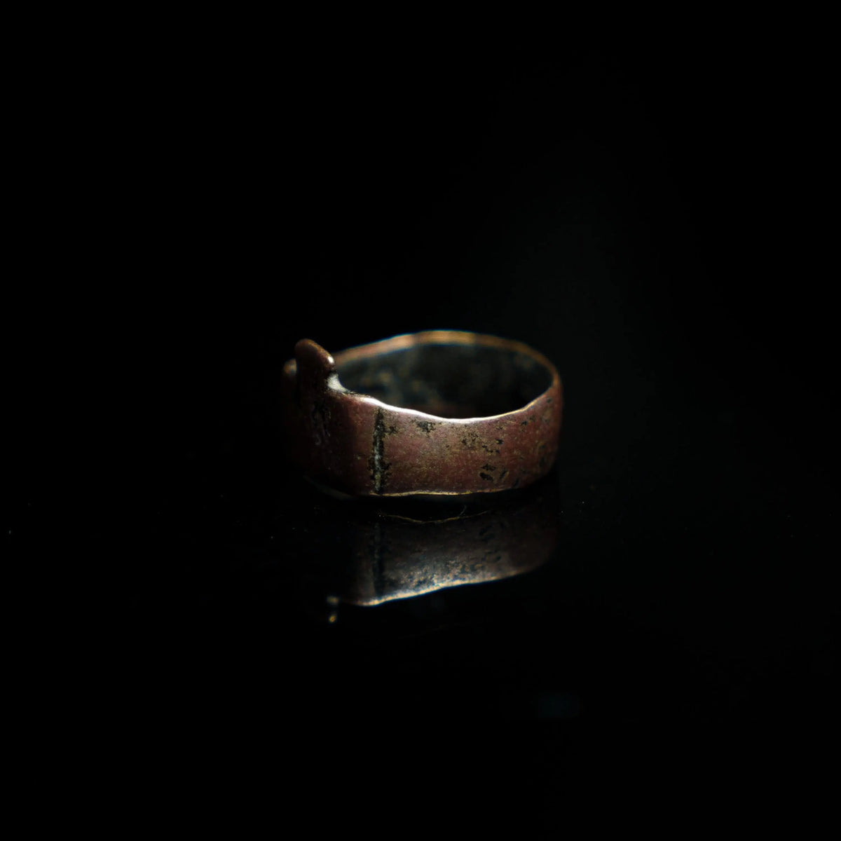 Medieval Bronze Ring 'Crucis' (3rd-12th c. CE) EU 55/US 7