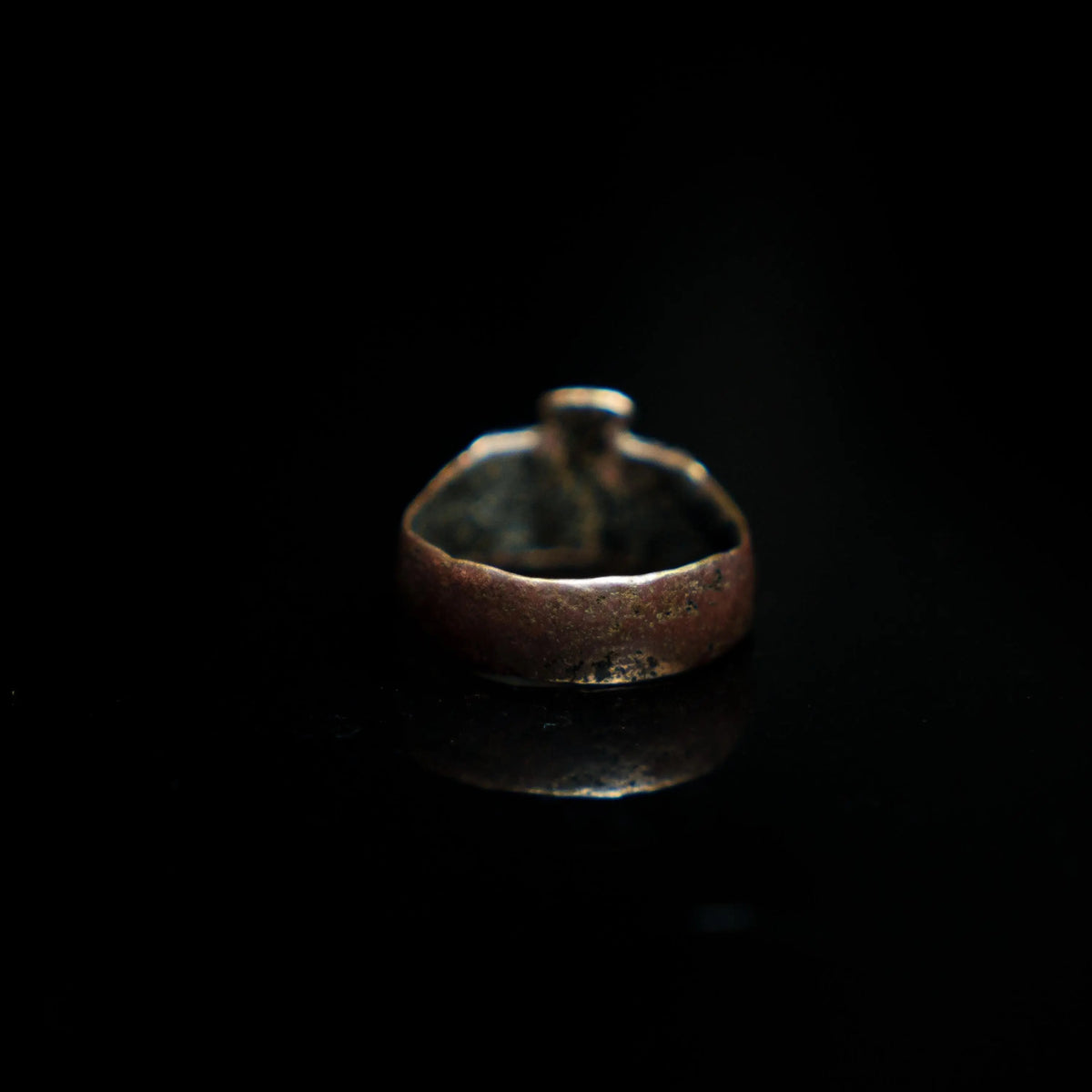 Medieval Bronze Ring 'Crucis' (3rd-12th c. CE) EU 55/US 7