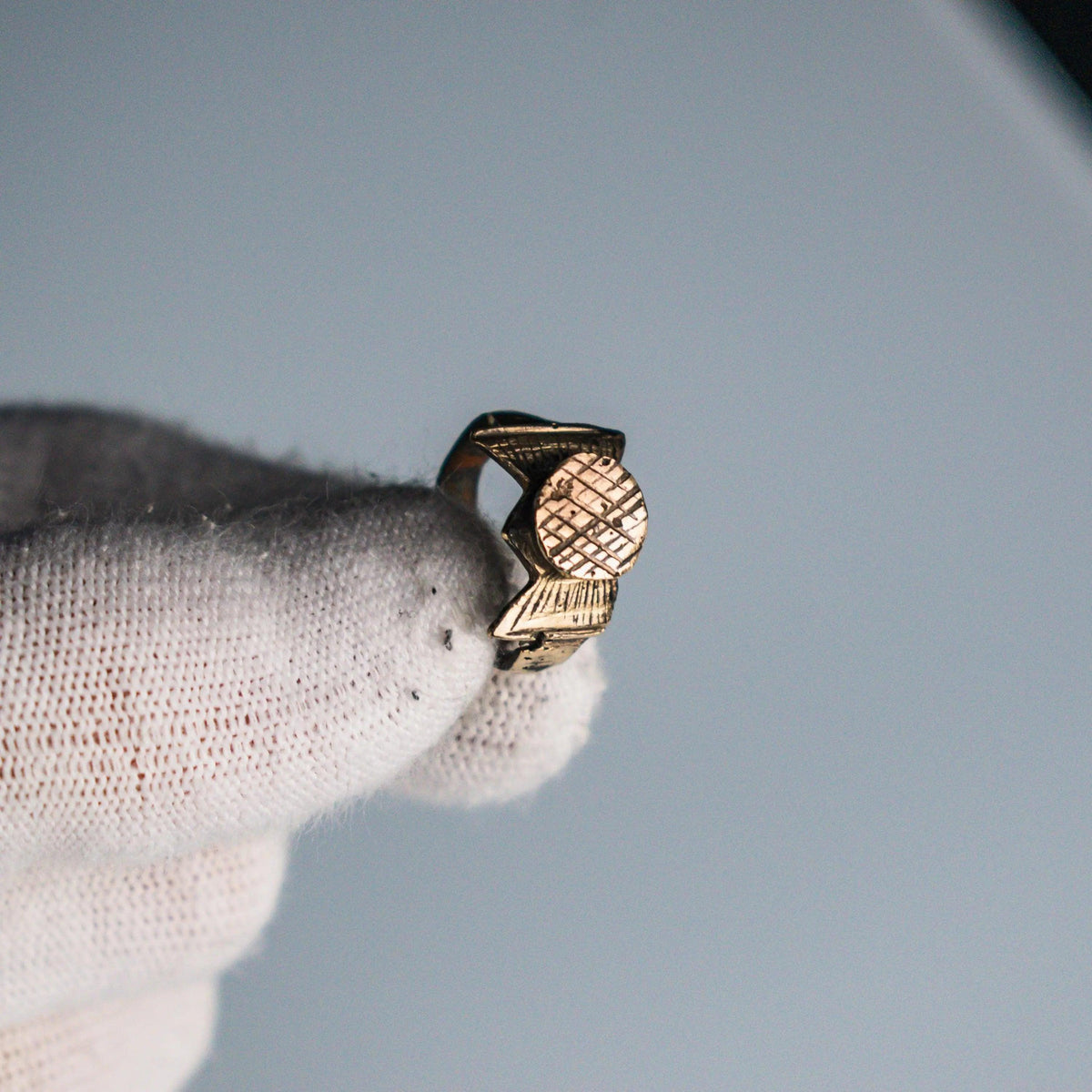 Medieval Bronze Ring 'Crispus' (12th-15th c. CE) EU 48/US 4.5