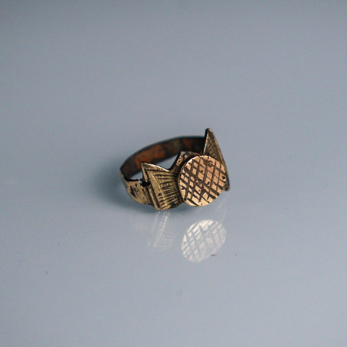 Medieval Bronze Ring 'Crispus' (12th-15th c. CE) EU 48/US 4.5
