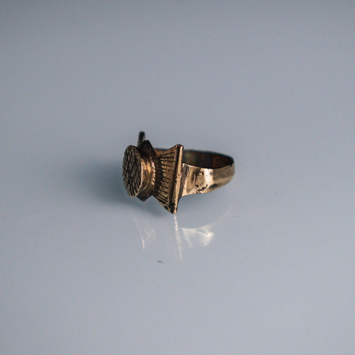Medieval Bronze Ring 'Crispus' (12th-15th c. CE) EU 48/US 4.5