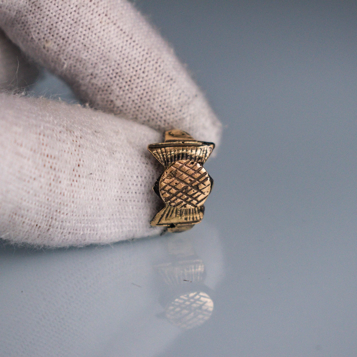 Medieval Bronze Ring 'Crispus' (12th-15th c. CE) EU 48/US 4.5