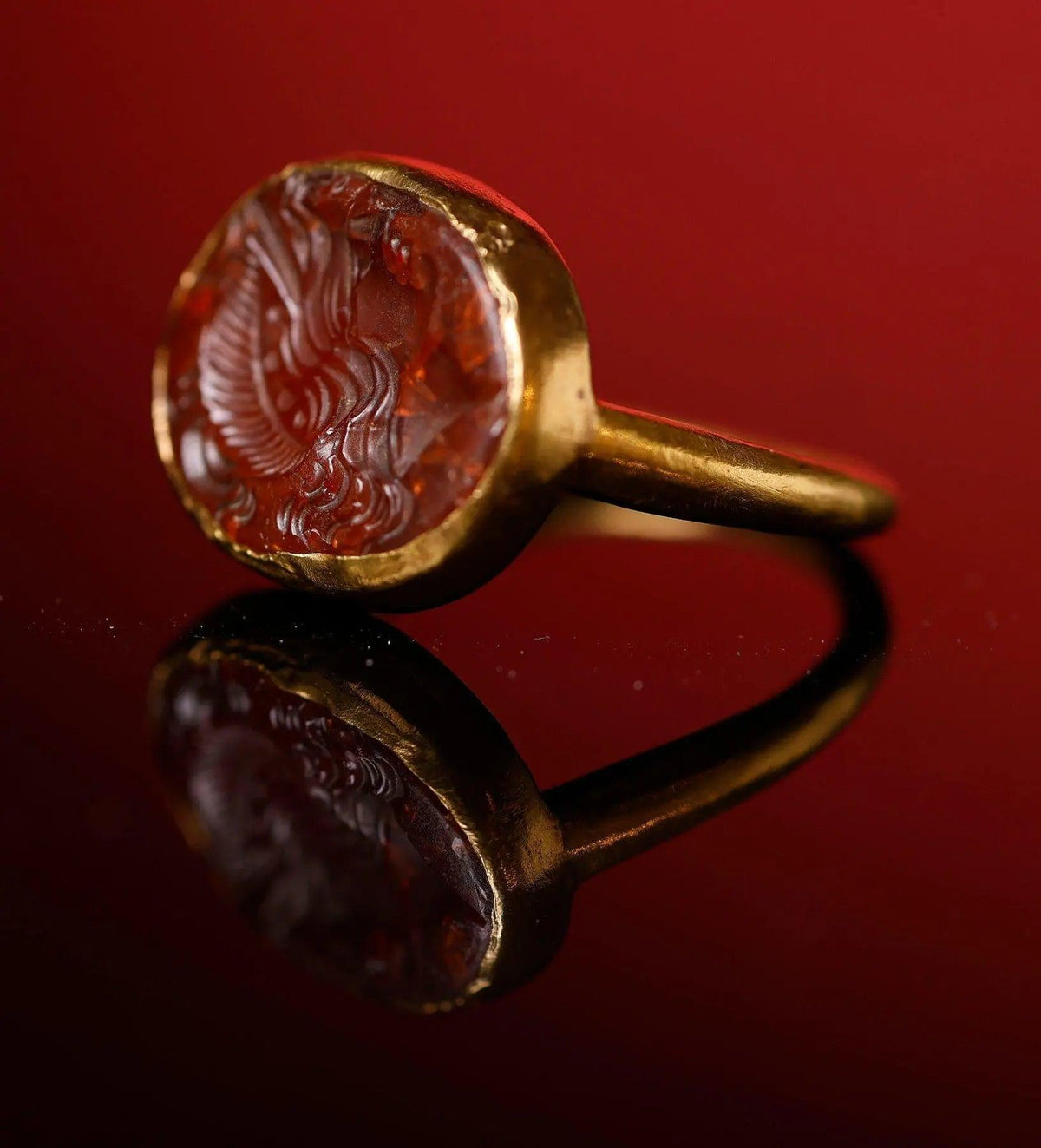 Roman Gold Ring 'Minerva' (1st-1st CE/BCE) EU 58/US 8.5