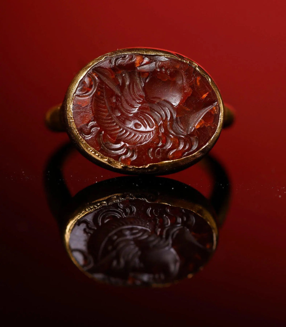 Roman Gold Ring 'Minerva' (1st-1st CE/BCE) EU 58/US 8.5