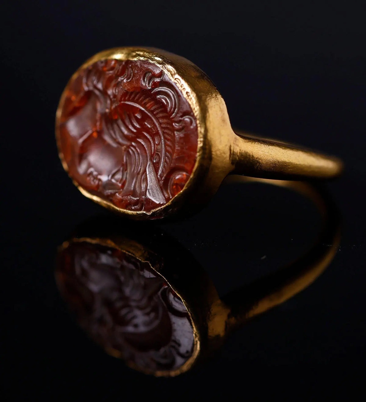 Roman Gold Ring 'Minerva' (1st-1st CE/BCE) EU 58/US 8.5