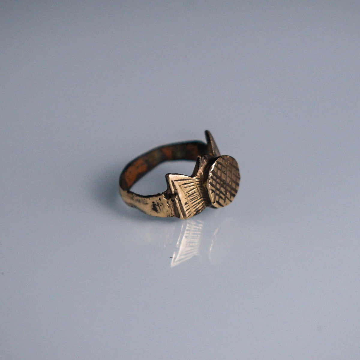 Medieval Bronze Ring 'Crispus' (12th-15th c. CE) EU 48/US 4.5