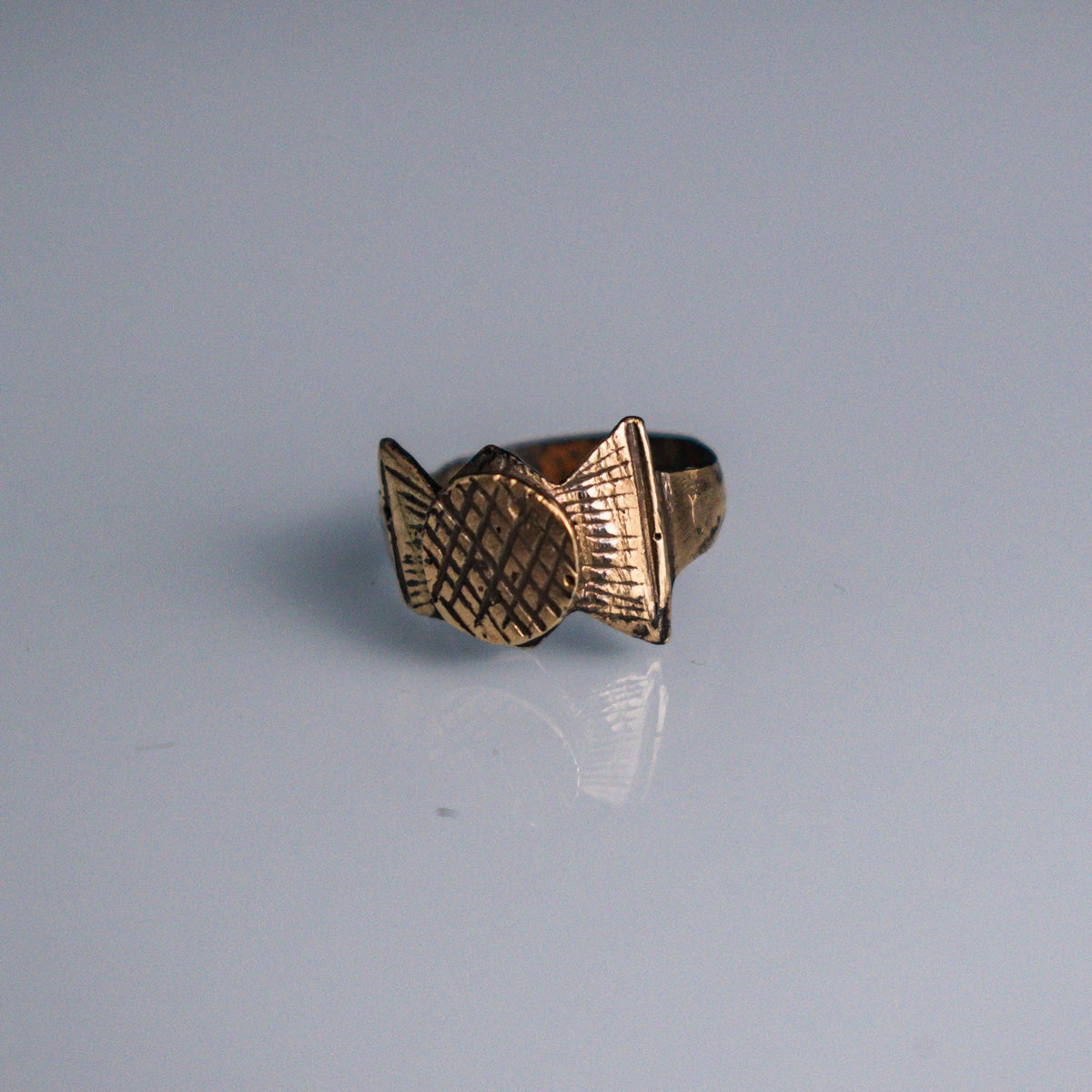 Medieval Bronze Ring 'Crispus' (12th-15th c. CE) EU 48/US 4.5