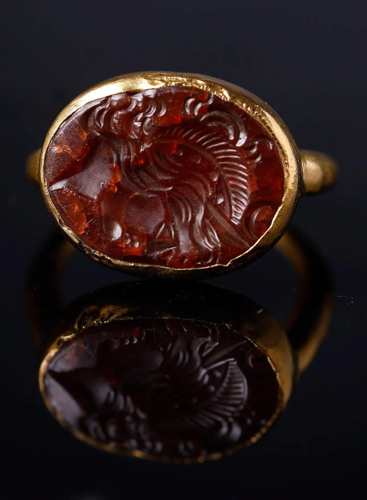 Roman Gold Ring 'Minerva' (1st-1st CE/BCE) EU 58/US 8.5
