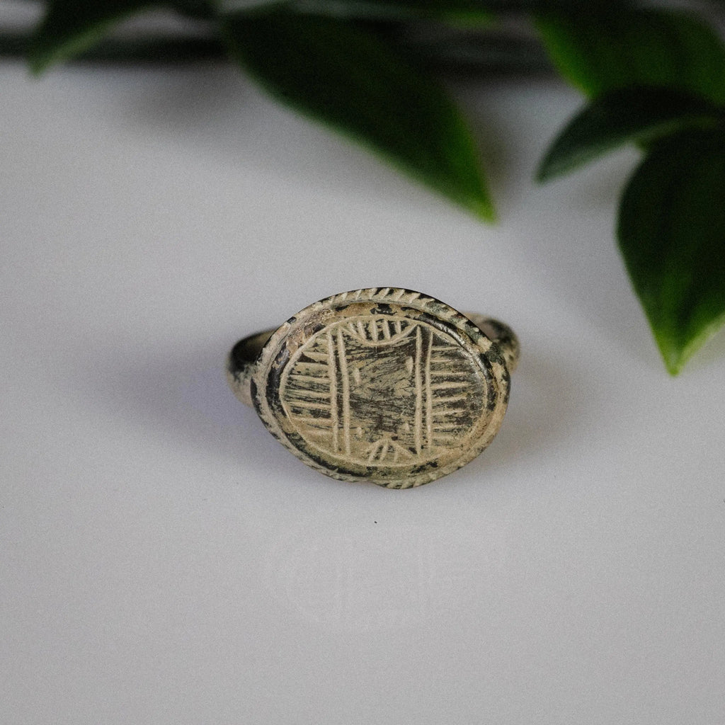 'Aegis' - Early Medieval Bronze Ring  (9th–12th C. CE) EU 51 / US 6 Aurora Antiqua