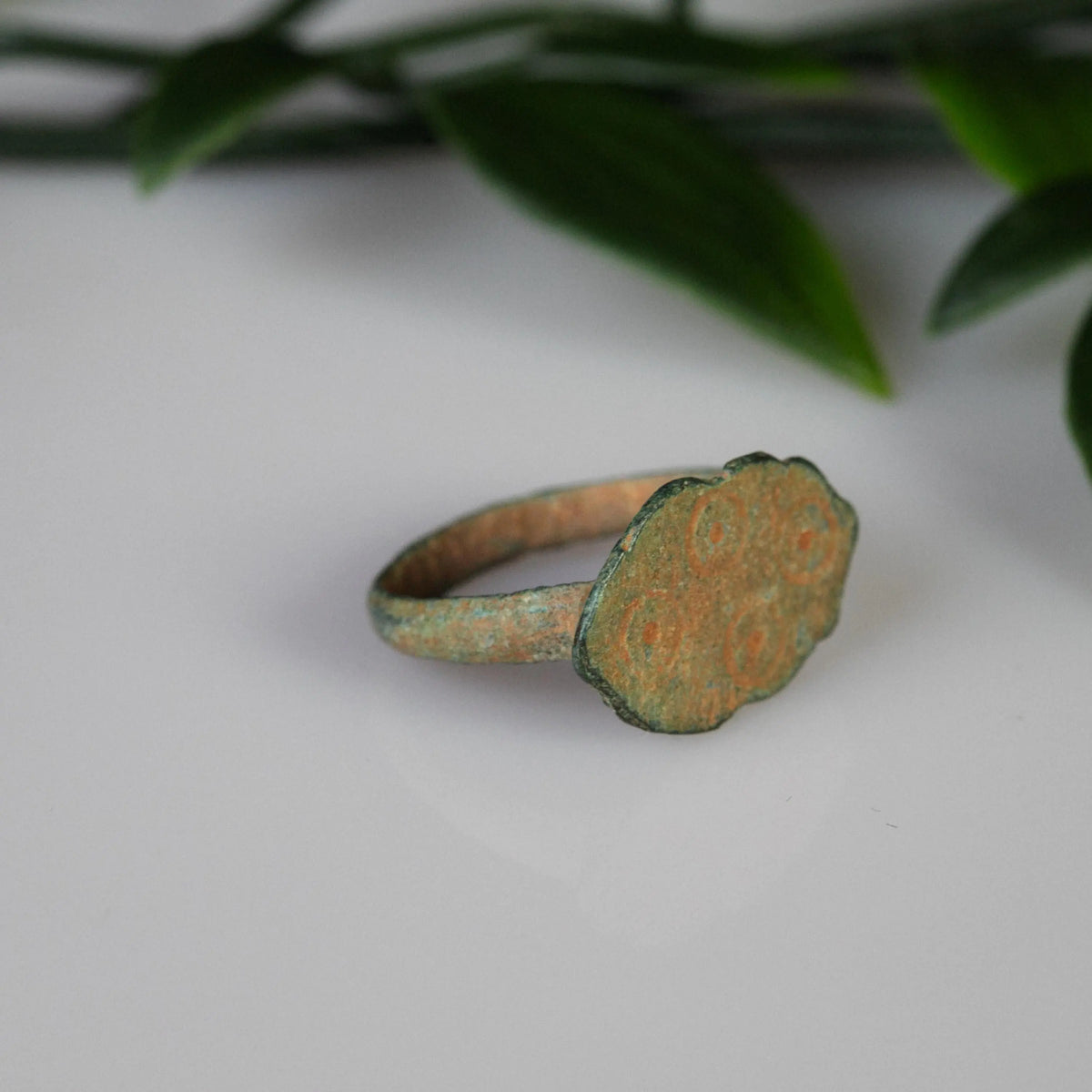 Early Medieval Bronze Ring 'Eterna' (5th-10th c. CE) EU 49/US 5