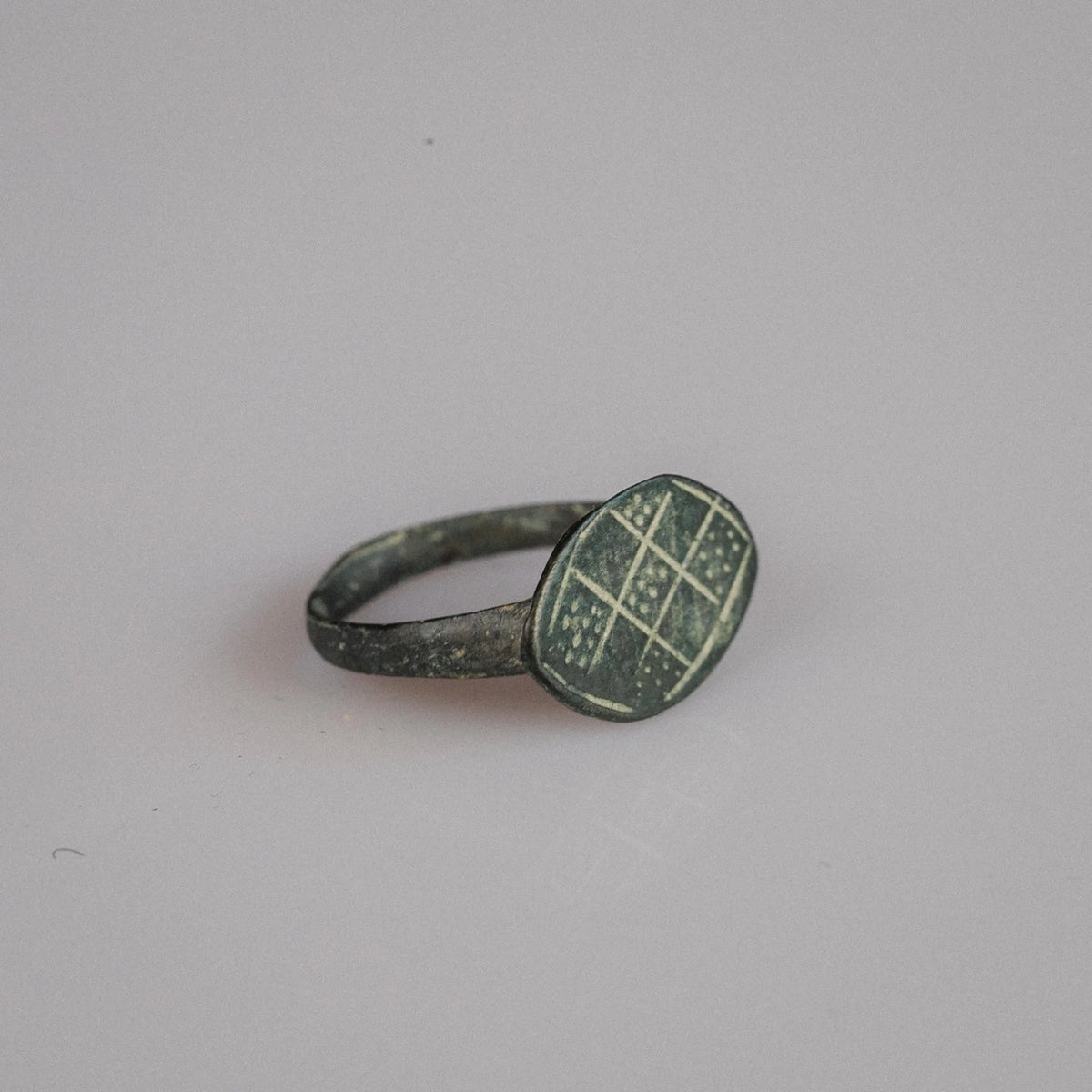 Late Roman Bronze Ring 'Arelia' (4th-6th c. CE) EU 51/US 5.75