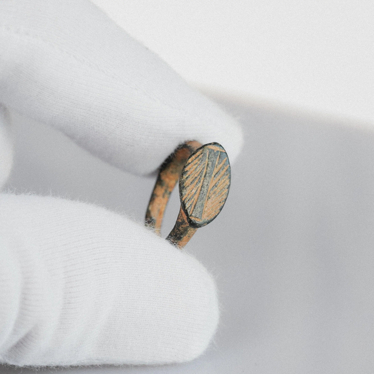 Late Roman Bronze Ring 'Symmetria' (4th-7th c. CE) EU 48/US 4.5