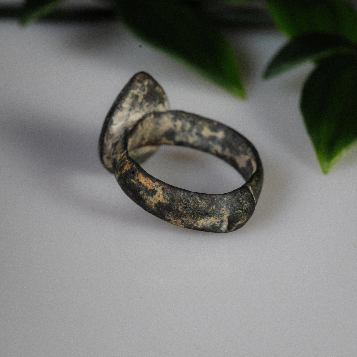 Medieval Bronze Ring 'Solis' (11th-13th c. CE) EU 55/US 7