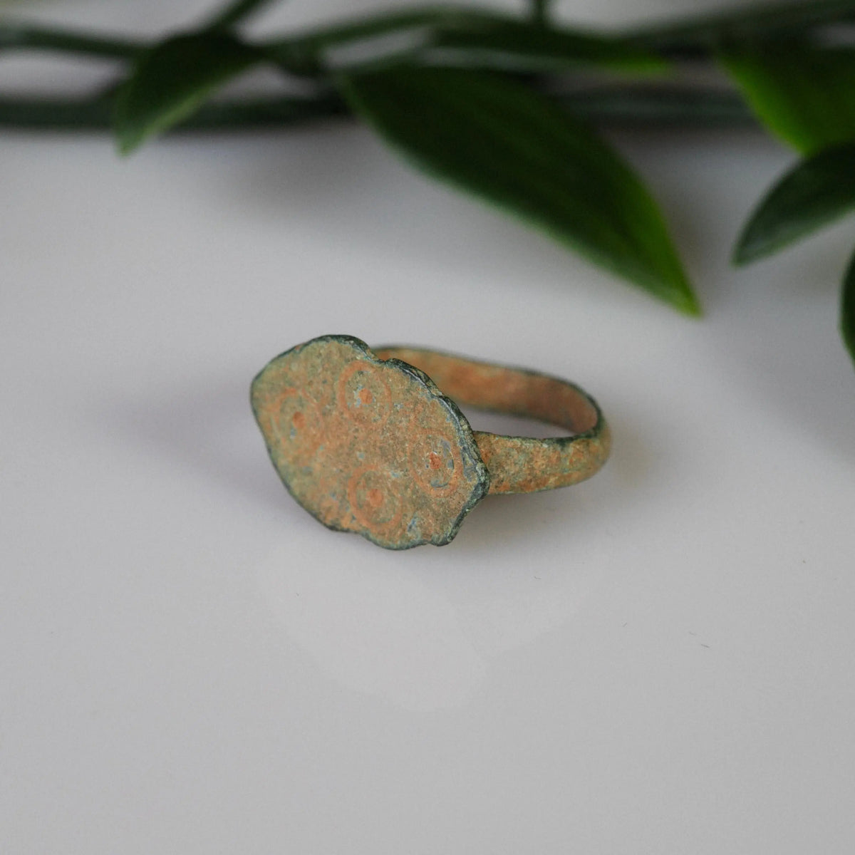 Early Medieval Bronze Ring 'Eterna' (5th-10th c. CE) EU 49/US 5