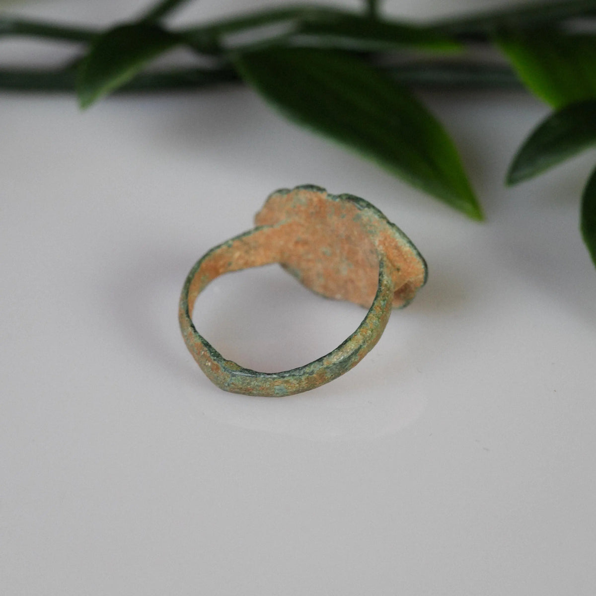 Early Medieval Bronze Ring 'Eterna' (5th-10th c. CE) EU 49/US 5
