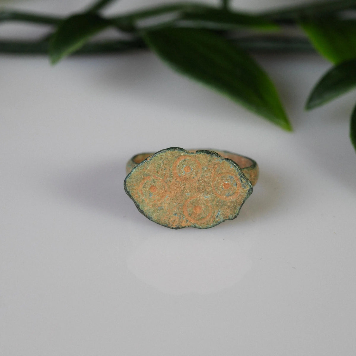 Early Medieval Bronze Ring 'Eterna' (5th-10th c. CE) EU 49/US 5