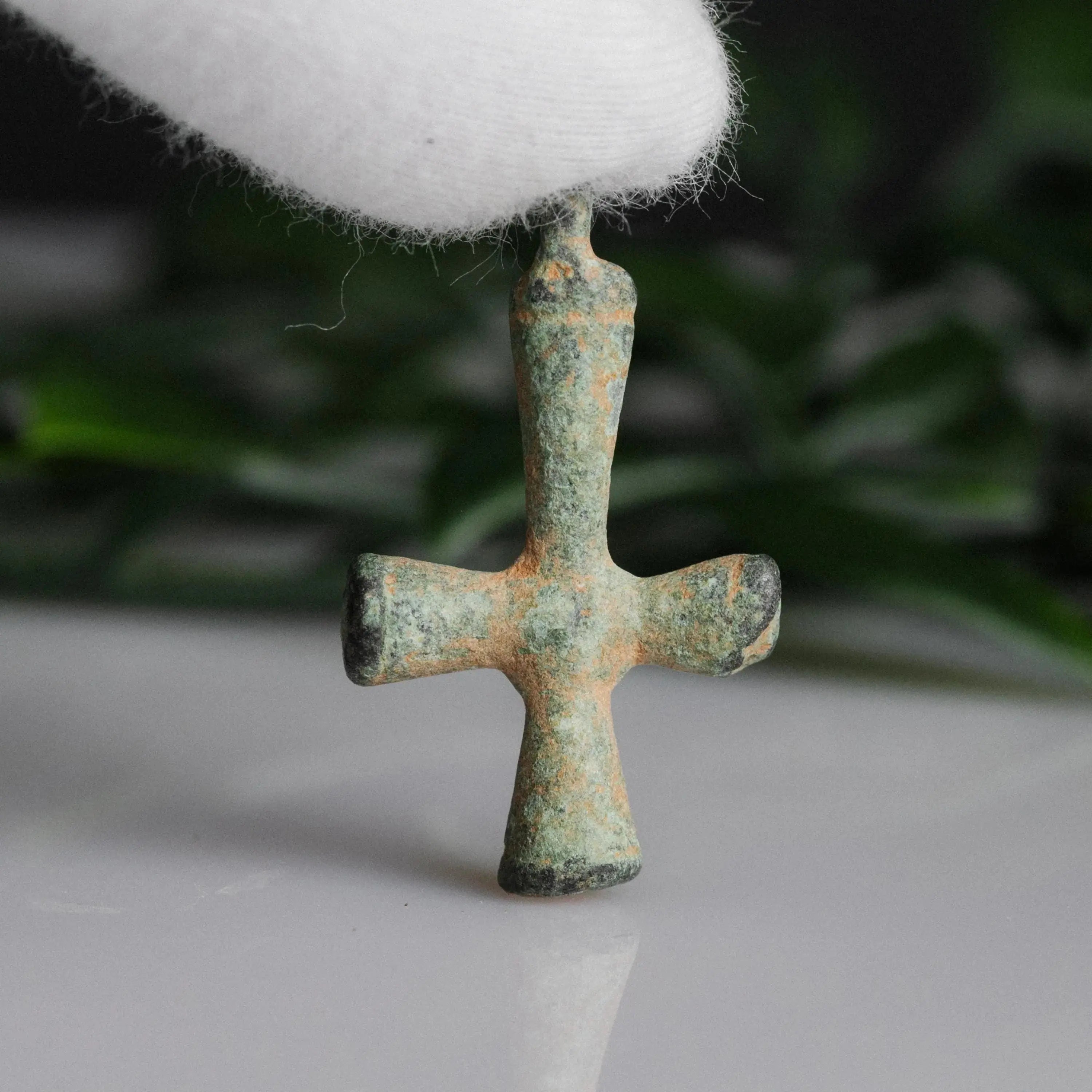 medieval bronze cross 10th century - Authentic Orbis Piece