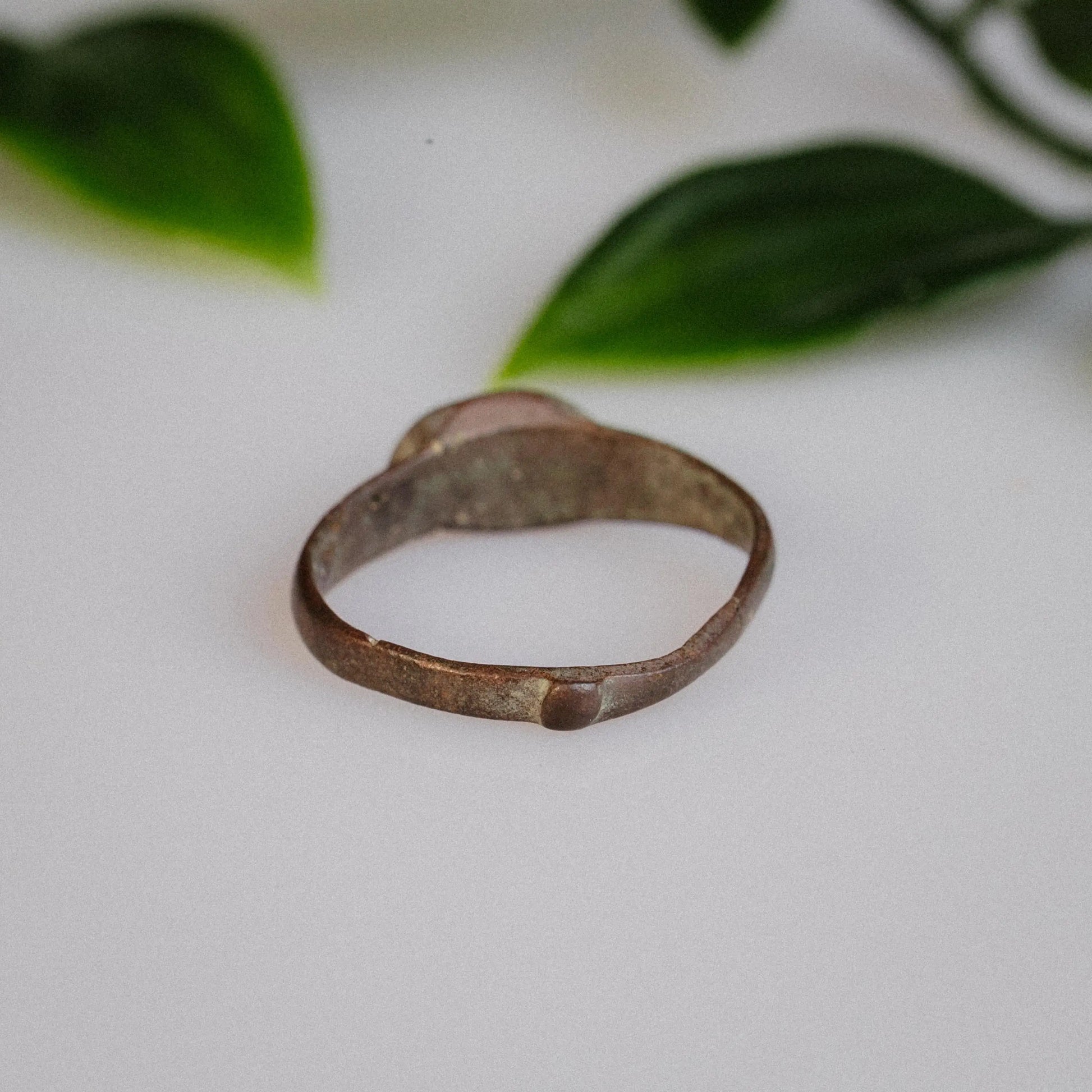 'Valerius' - Medieval Bronze Signet Ring (12th–14th C. CE) – EU 55 / US 7.5 Aurora Antiqua