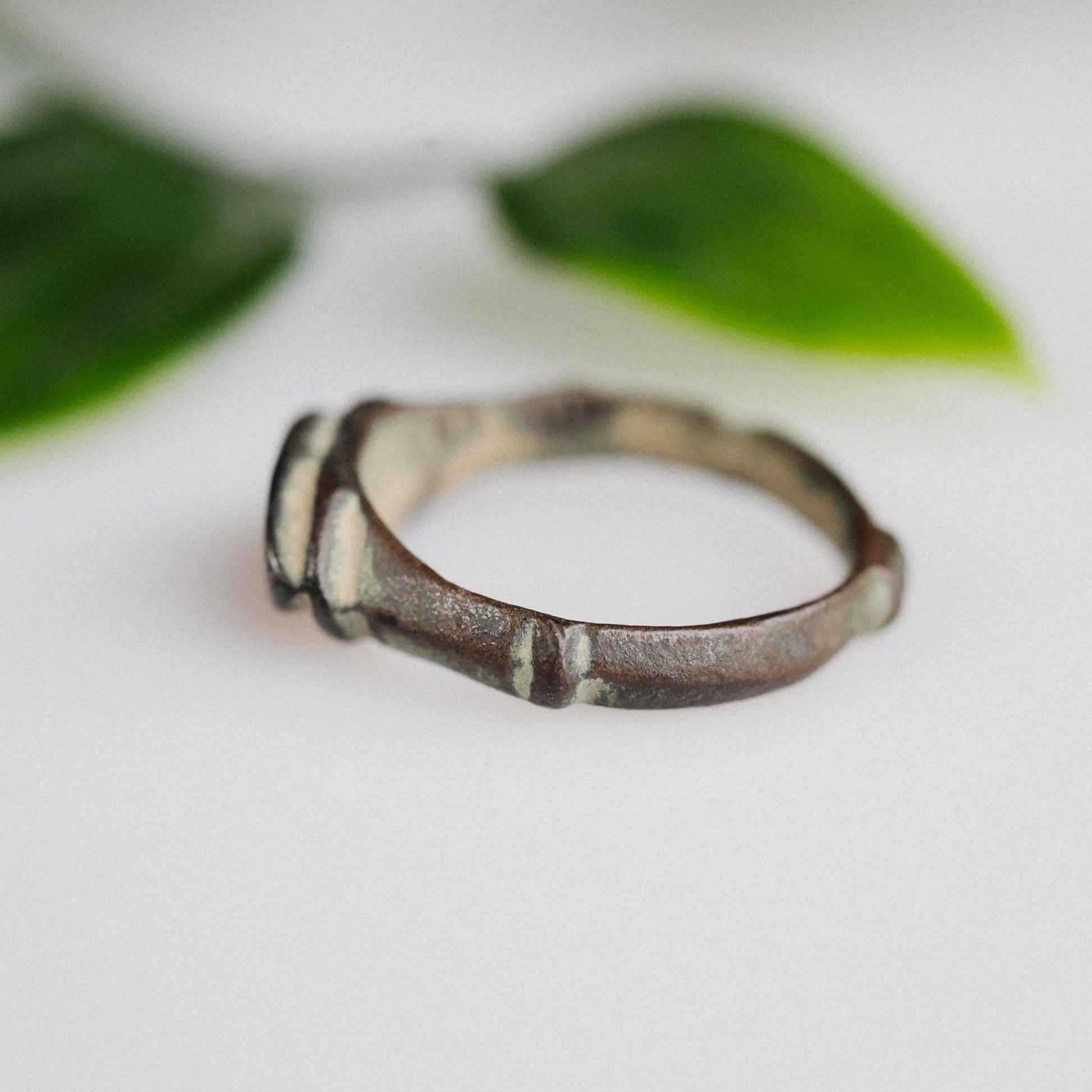 'Cassian' - Medieval Bronze Ring (13th–17th C. CE) EU 54 / US 6.75 Aurora Antiqua