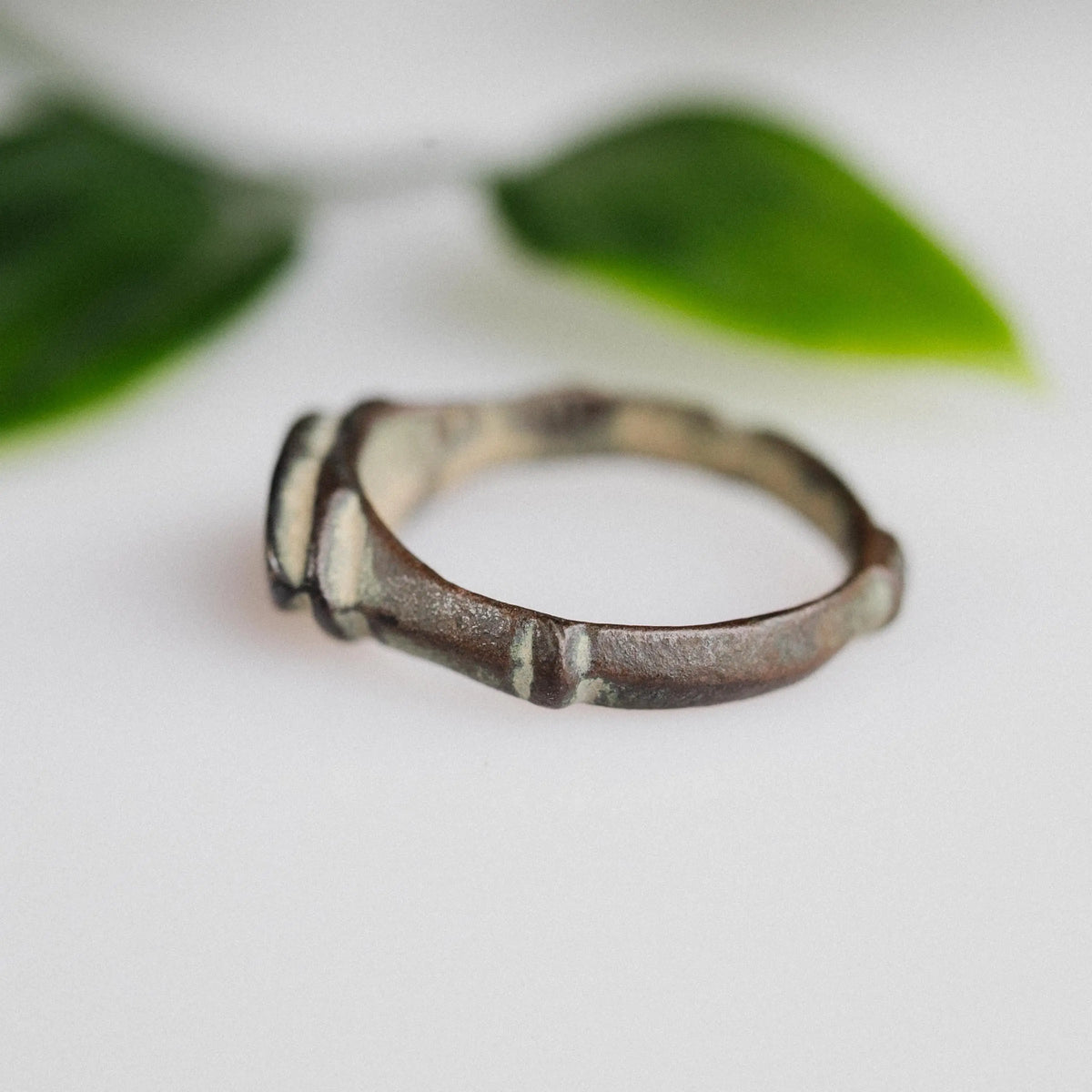 Medieval Bronze Ring 'Cassian' (13th-17th c. CE) EU 54/US 6.75