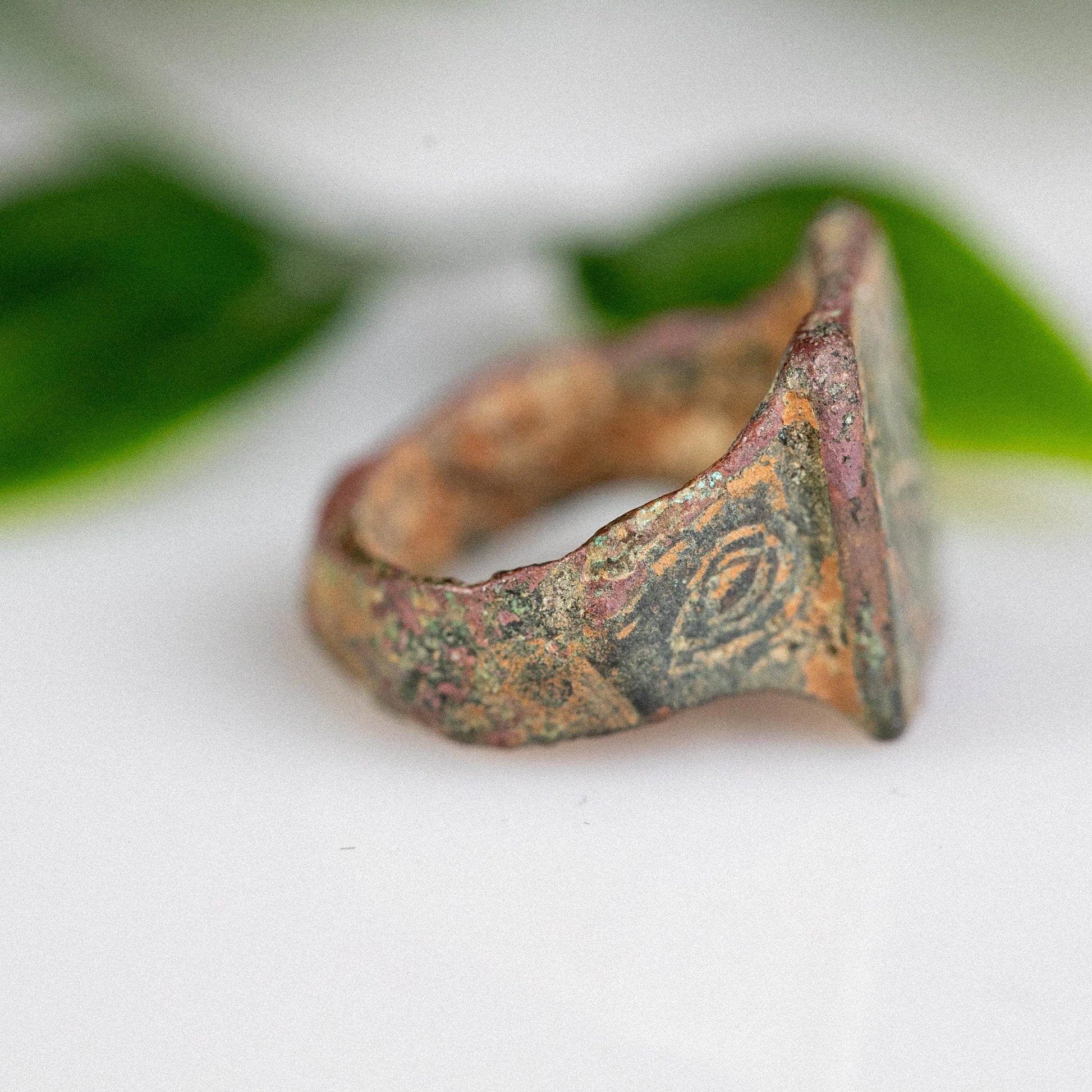 'Sirius'- Medieval Bronze Ring (14th–17th C. CE)  EU 49 / US 5 Aurora Antiqua