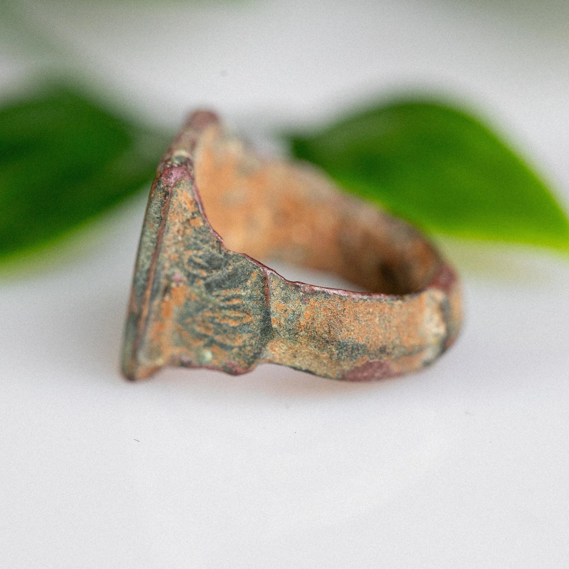 'Sirius'- Medieval Bronze Ring (14th–17th C. CE)  EU 49 / US 5 Aurora Antiqua