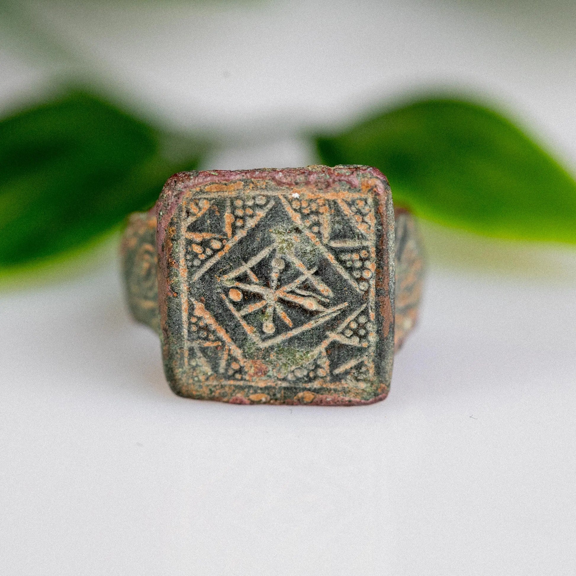 'Sirius'- Medieval Bronze Ring (14th–17th C. CE)  EU 49 / US 5 Aurora Antiqua