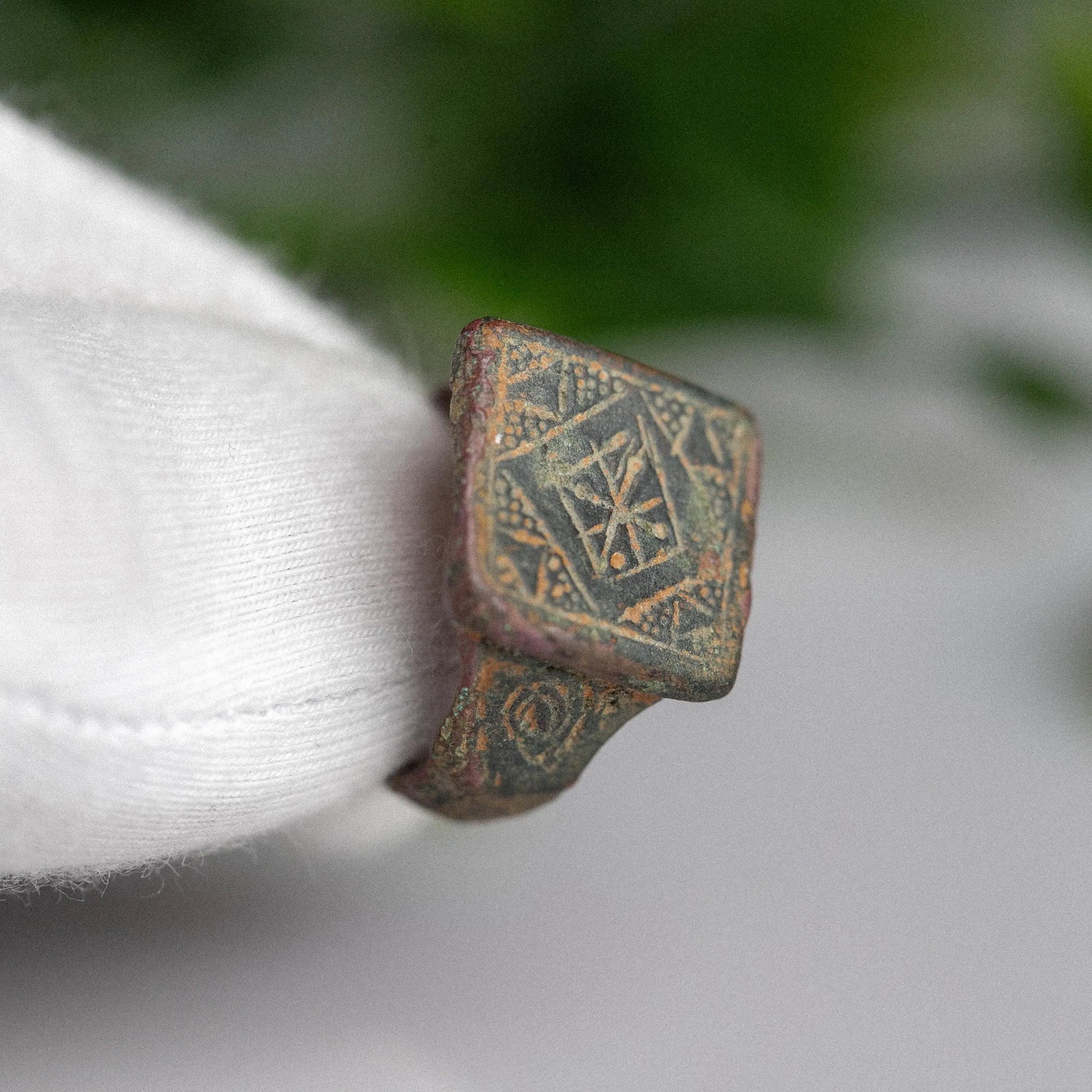 'Sirius'- Medieval Bronze Ring (14th–17th C. CE)  EU 49 / US 5 Aurora Antiqua