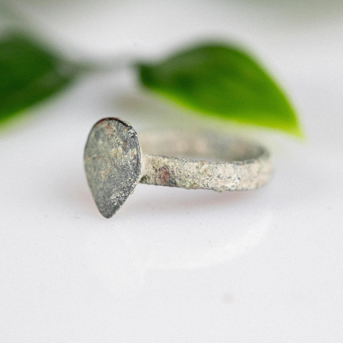 Medieval Bronze Ring 'Teara' (13th-17th c. CE) EU 49/US 5