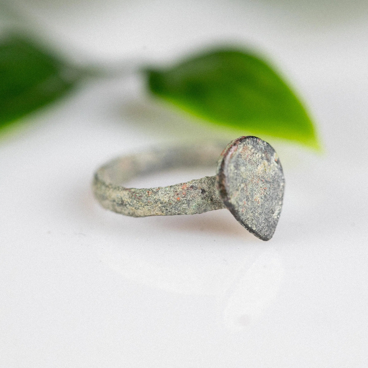 Medieval Bronze Ring 'Teara' (13th-17th c. CE) EU 49/US 5
