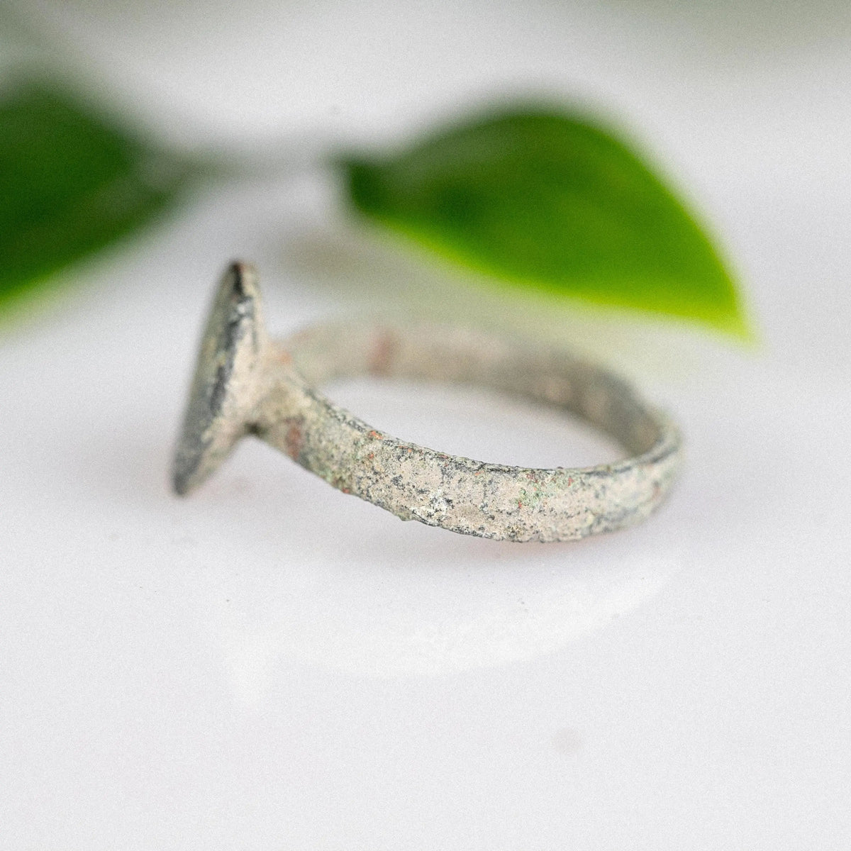 Medieval Bronze Ring 'Teara' (13th-17th c. CE) EU 49/US 5