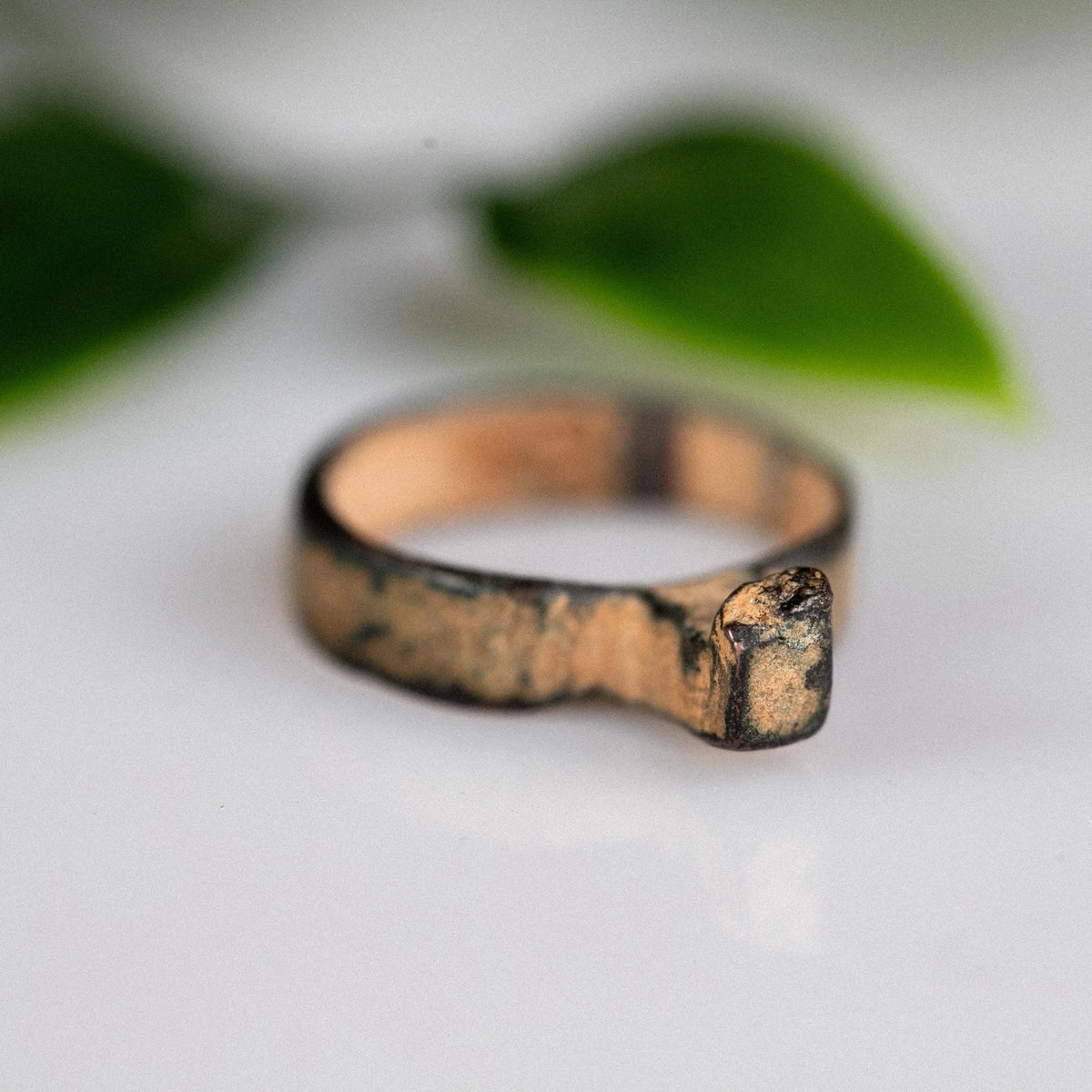 Medieval Bronze Ring 'Aldrich' (13th-17th c. CE) EU 52/US 6