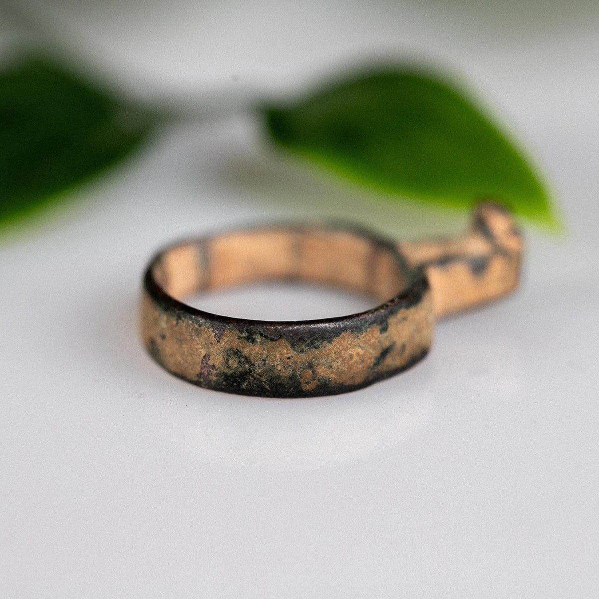 Medieval Bronze Ring 'Aldrich' (13th-17th c. CE) EU 52/US 6