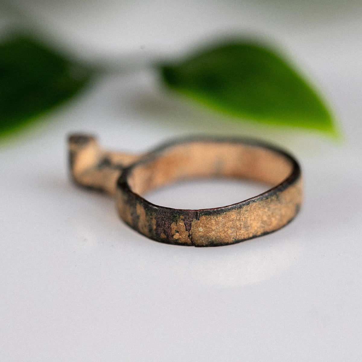 Medieval Bronze Ring 'Aldrich' (13th-17th c. CE) EU 52/US 6