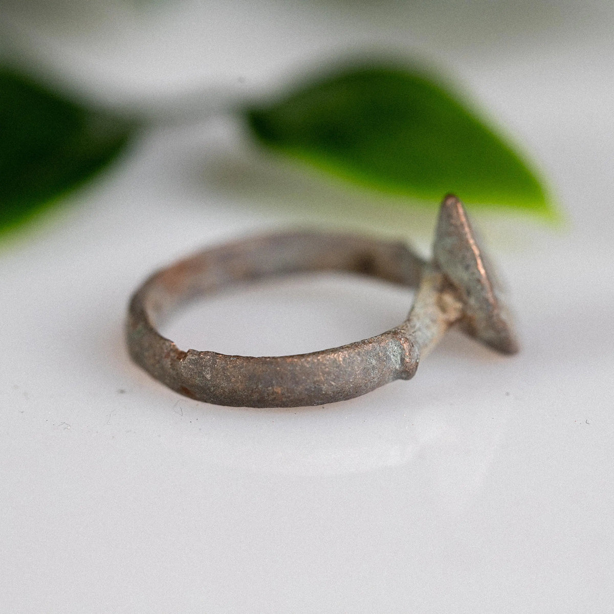 Medieval Bronze Ring 'Seraphine' (13th-17th c. CE) EU 55/US 7.25