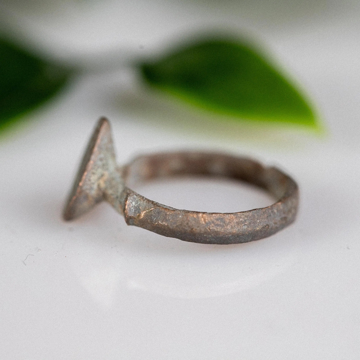Medieval Bronze Ring 'Seraphine' (13th-17th c. CE) EU 55/US 7.25