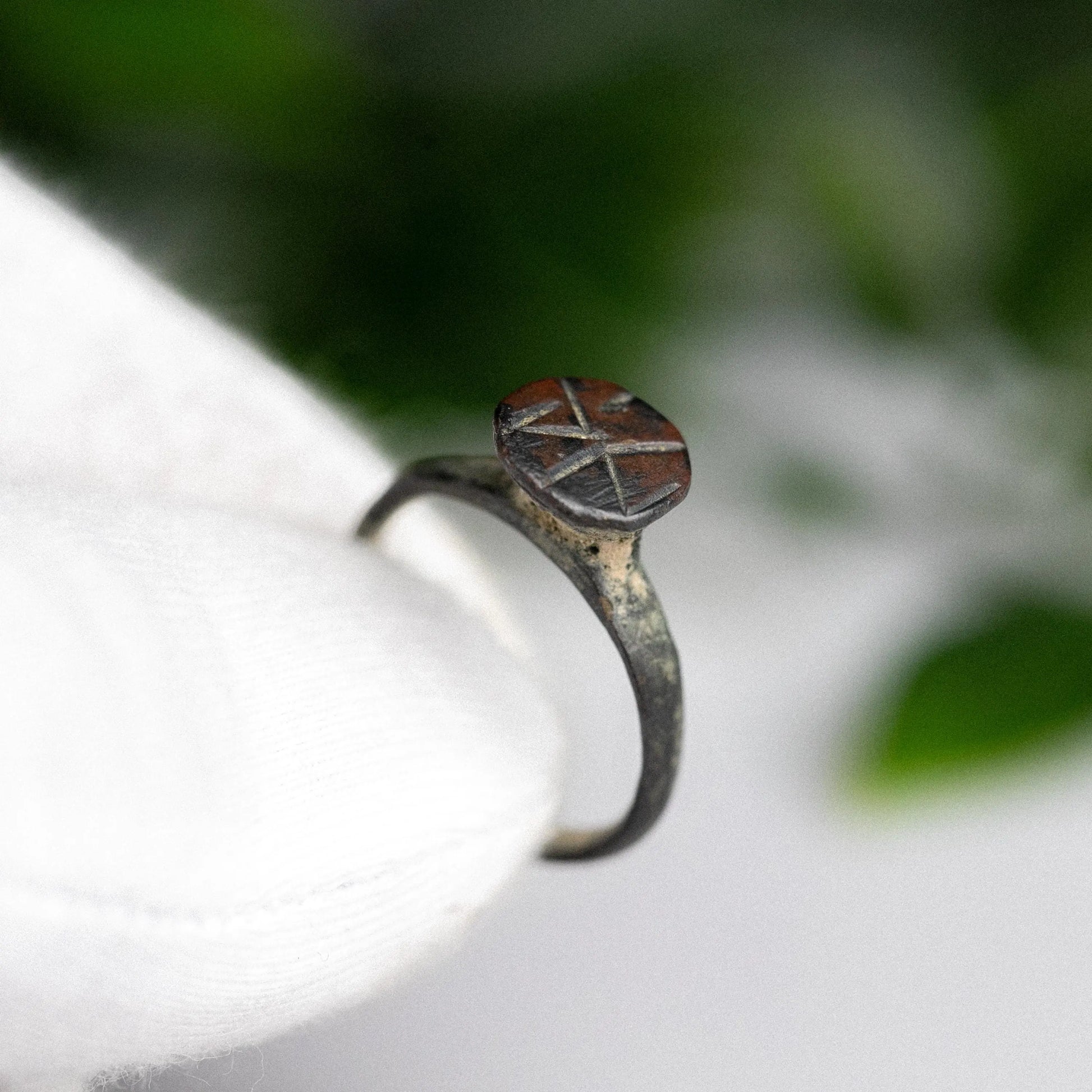 'Astralis' - Medieval Bronze Ring (10th–14th C. CE)  EU 50 / US 5.5 Aurora Antiqua