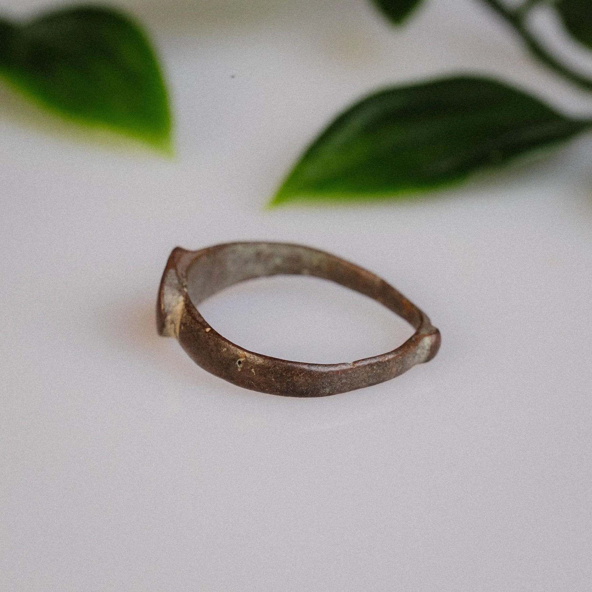 'Valerius' - Medieval Bronze Signet Ring (12th–14th C. CE) – EU 55 / US 7.5 Aurora Antiqua