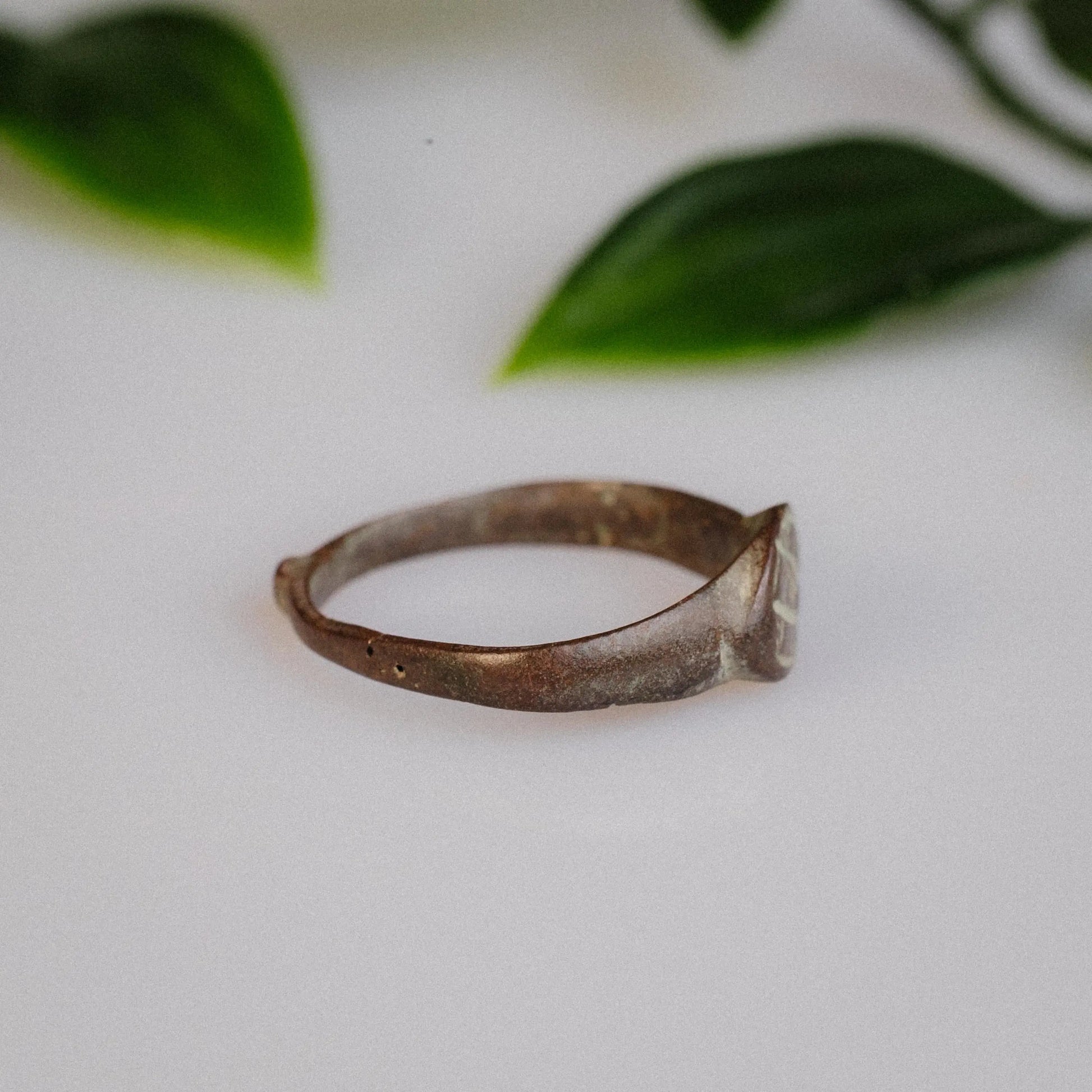 'Valerius' - Medieval Bronze Signet Ring (12th–14th C. CE) – EU 55 / US 7.5 Aurora Antiqua