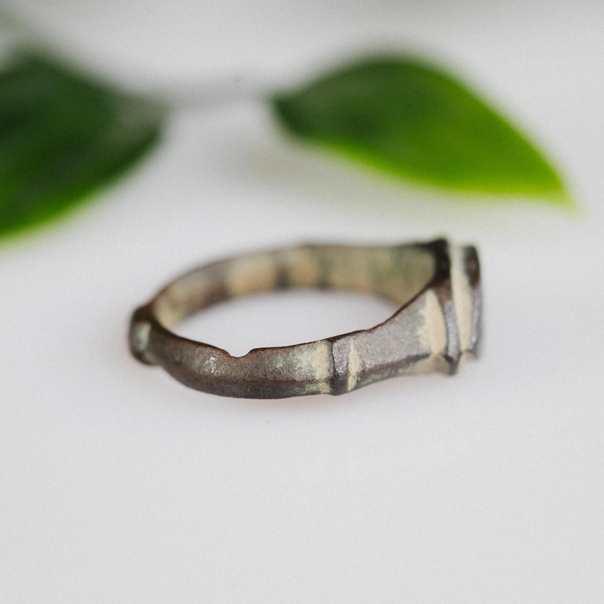Medieval Bronze Ring 'Cassian' (13th-17th c. CE) EU 54/US 6.75